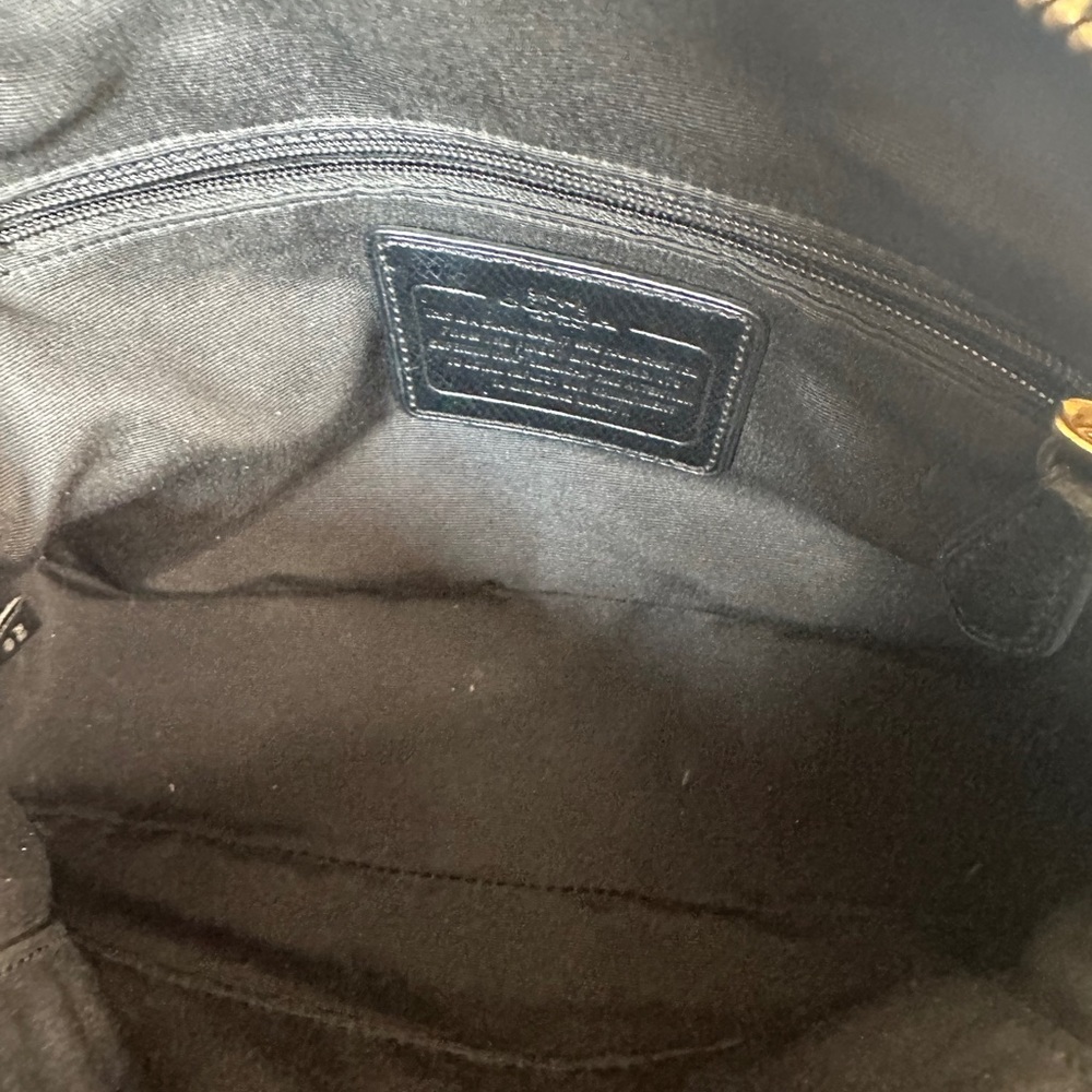 Coach Mini Dome Leather
Crossbody Satchel Bag in Black with Gold Accents - Picture 9 of 13